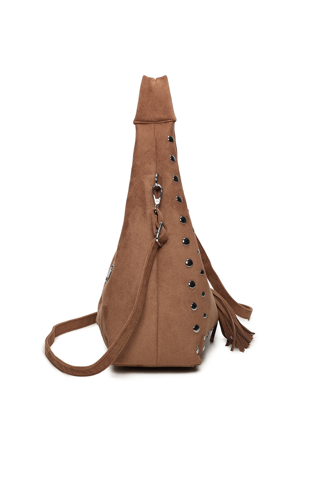 Caldera Sudede PU Leather Hobo Shoulder Tassel Bag - RY250963