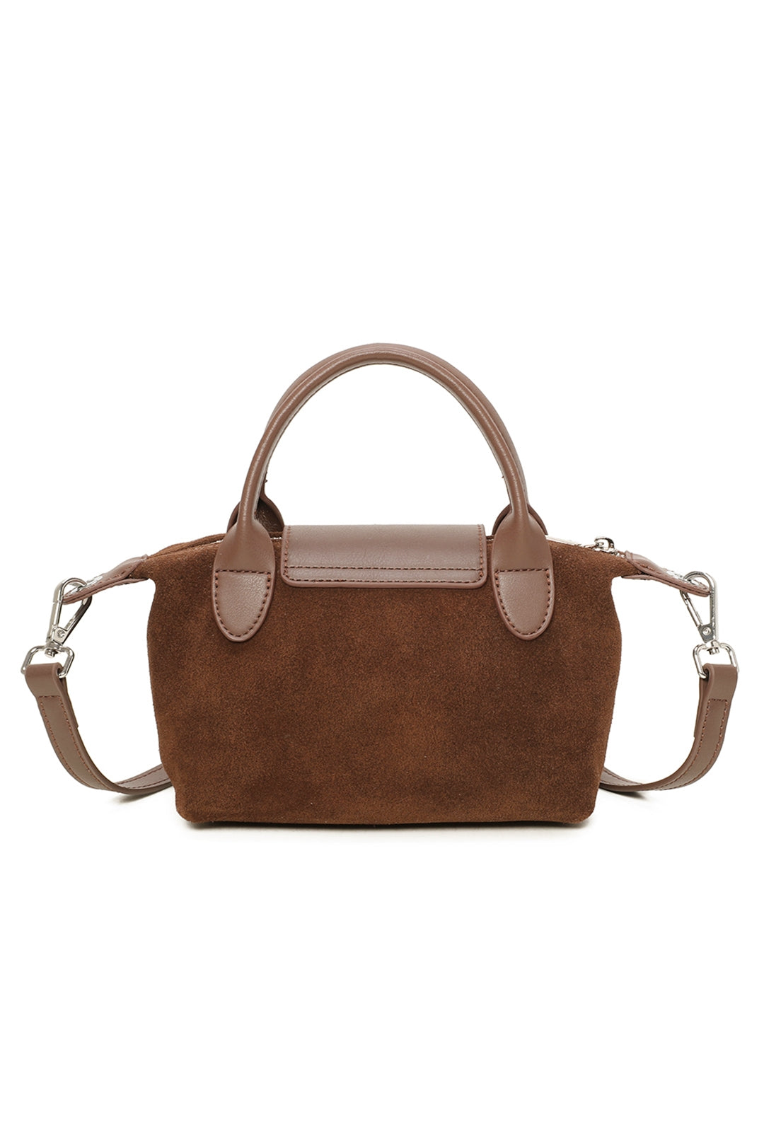 Forma Suede Real Leather Top-Handle Crossbody Bag - VL2508