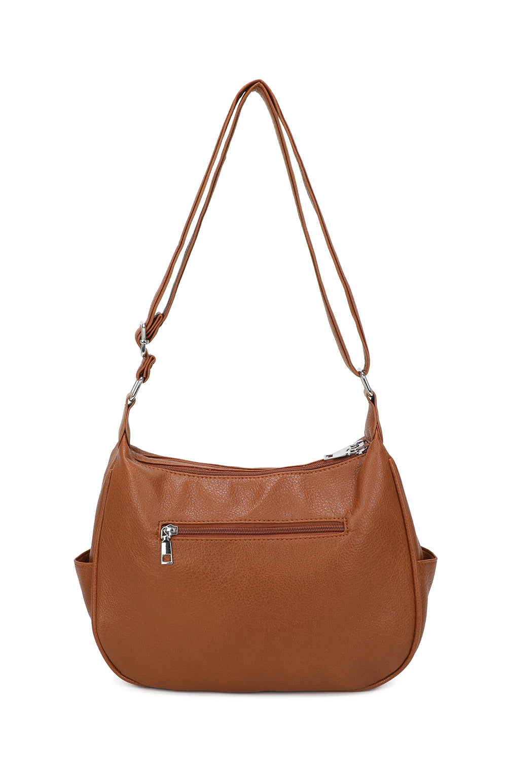Orrin Strap Adjustable PU Leather Multi Pocket Practical Crossbody Bag - RW25058