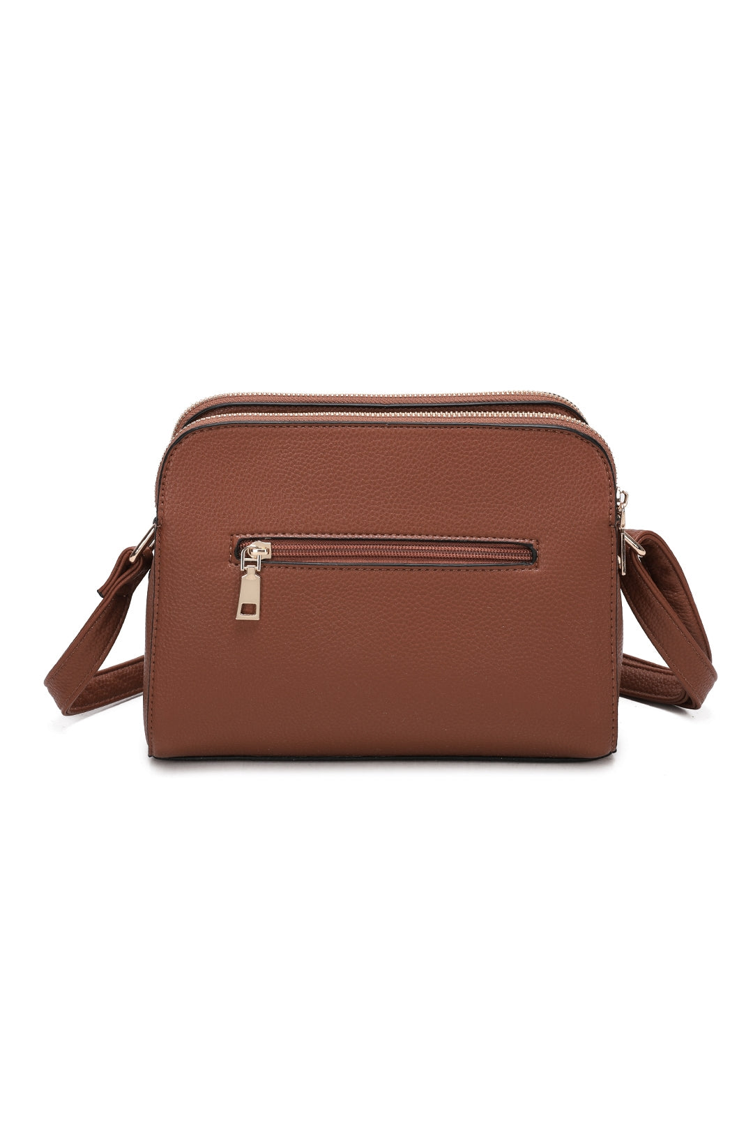 Gabby Triple Zip Tri-Compartments PU Butterfly Bow Crossbody Bag - RB230922