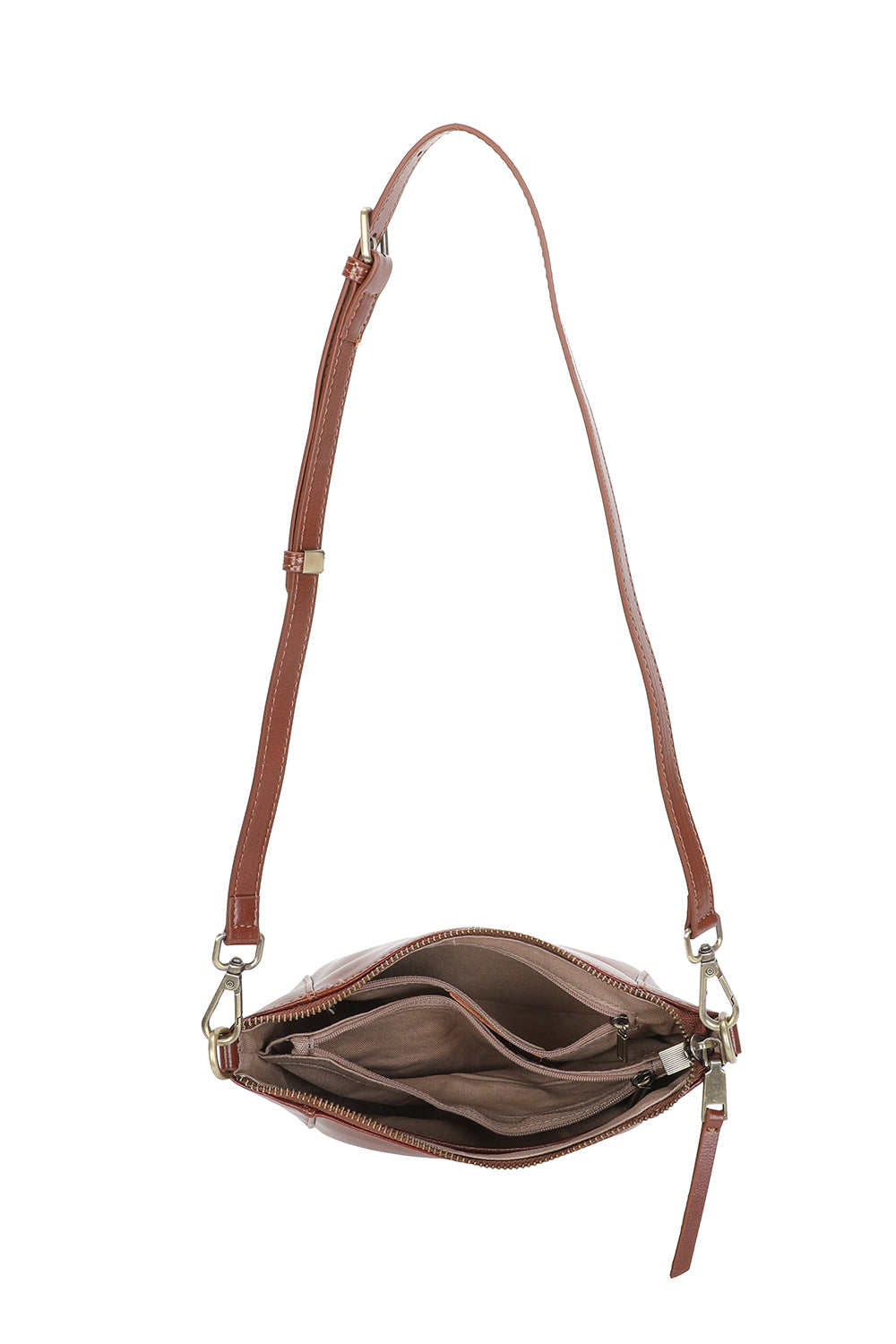 Carrera Minimalist Leather Crossbody Shoulder Bag