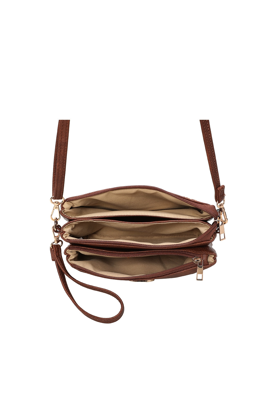 Noveau Triple Compartment Crossbody Bag - RB15111