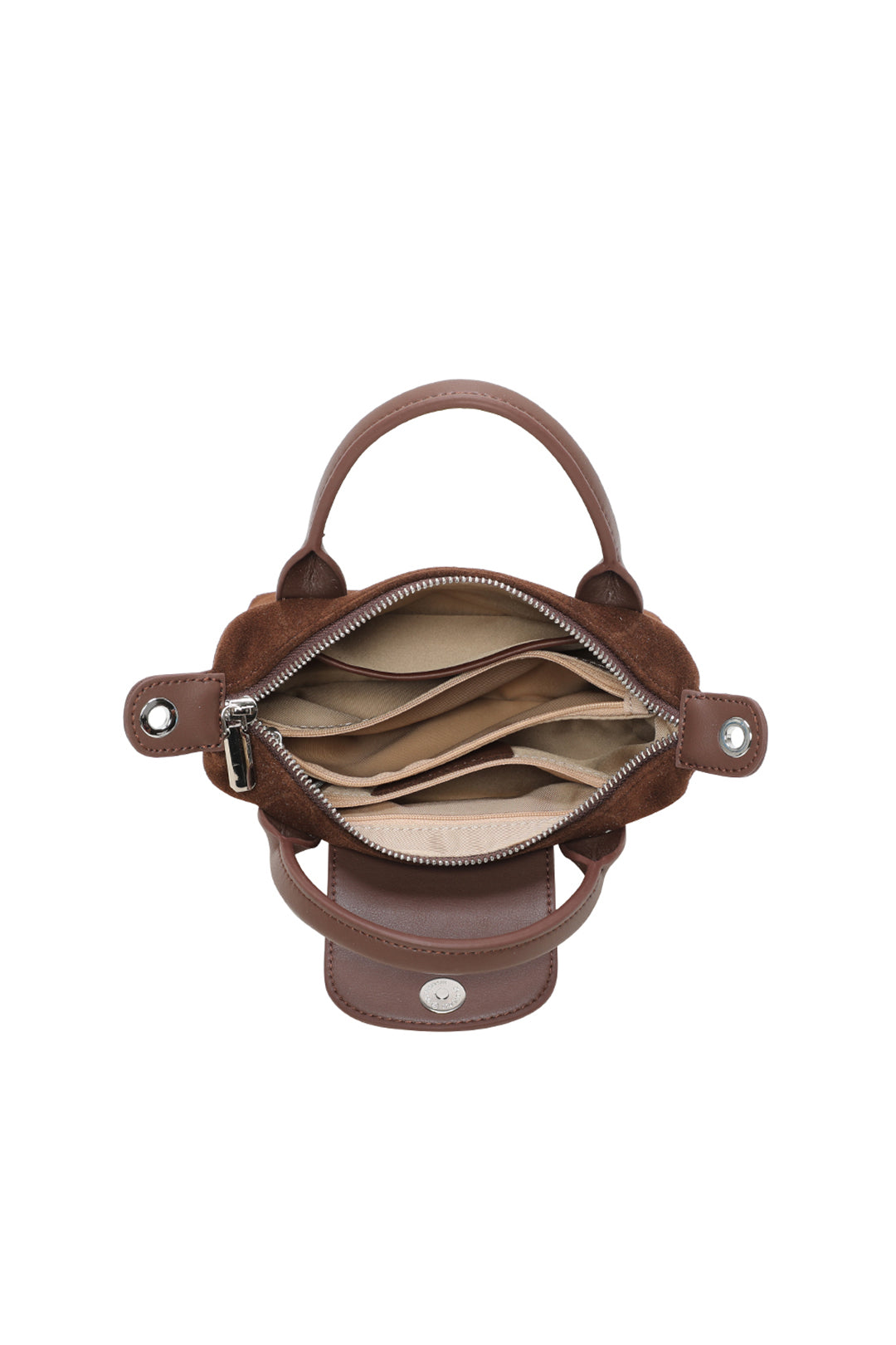Forma Suede Real Leather Top-Handle Crossbody Bag - VL2508