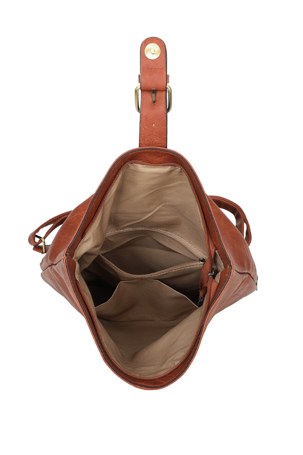 Buckle Style Unisex PU Leather Backpack - RX250581