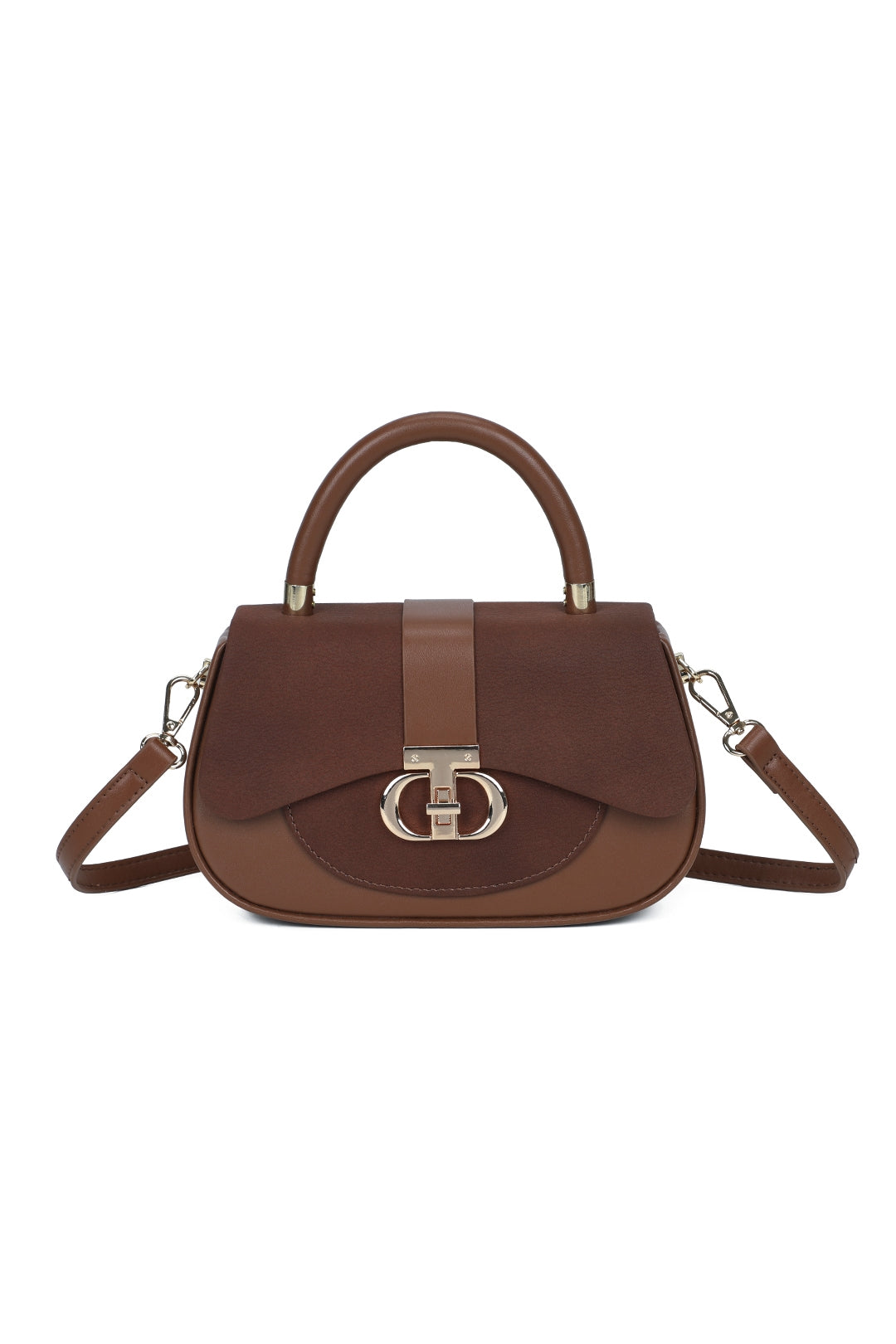 Opaline PU Leather Top Handle Crossbody Bag - RY260538
