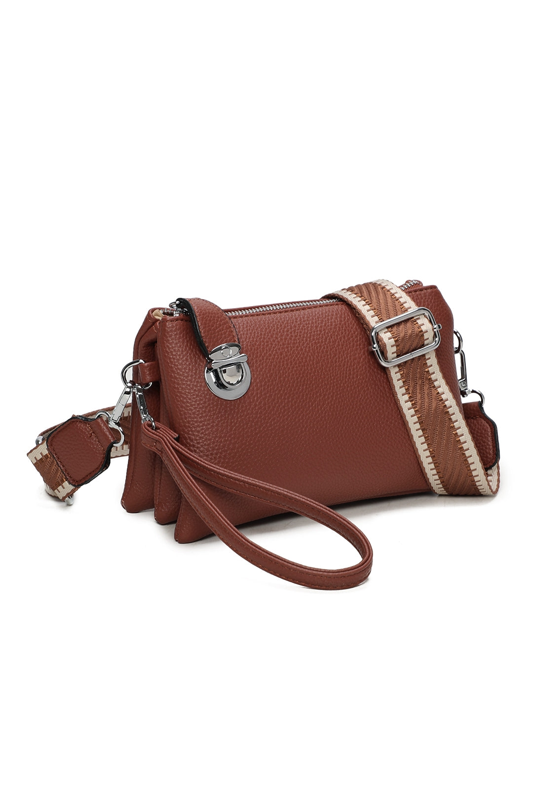Lunaris Triple Compartment Crossbody Bag With A Fixed Lock - RM250612