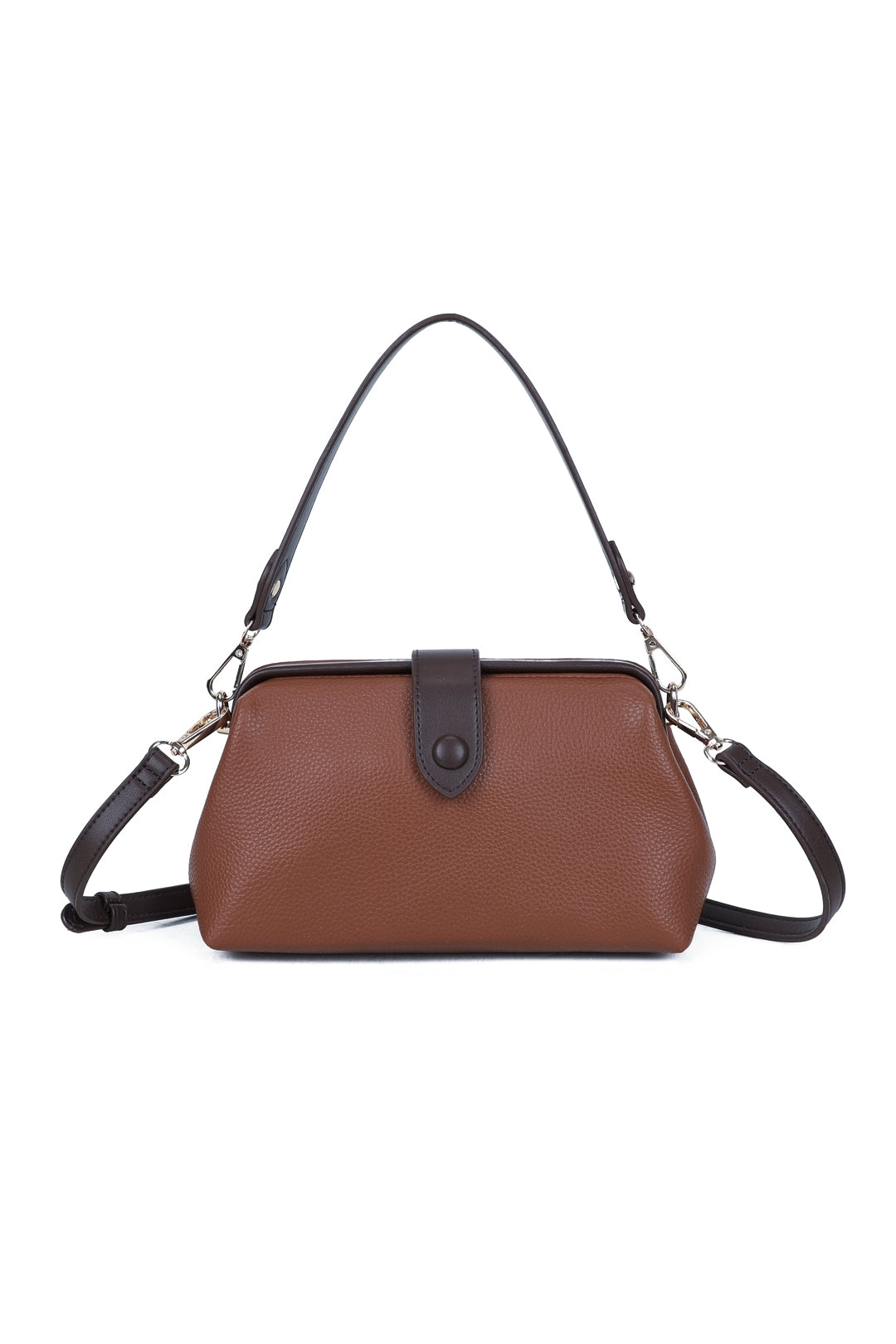 Elira PU Leather Top Handle Crossbody Vanity Hobo Bag - RJ221033