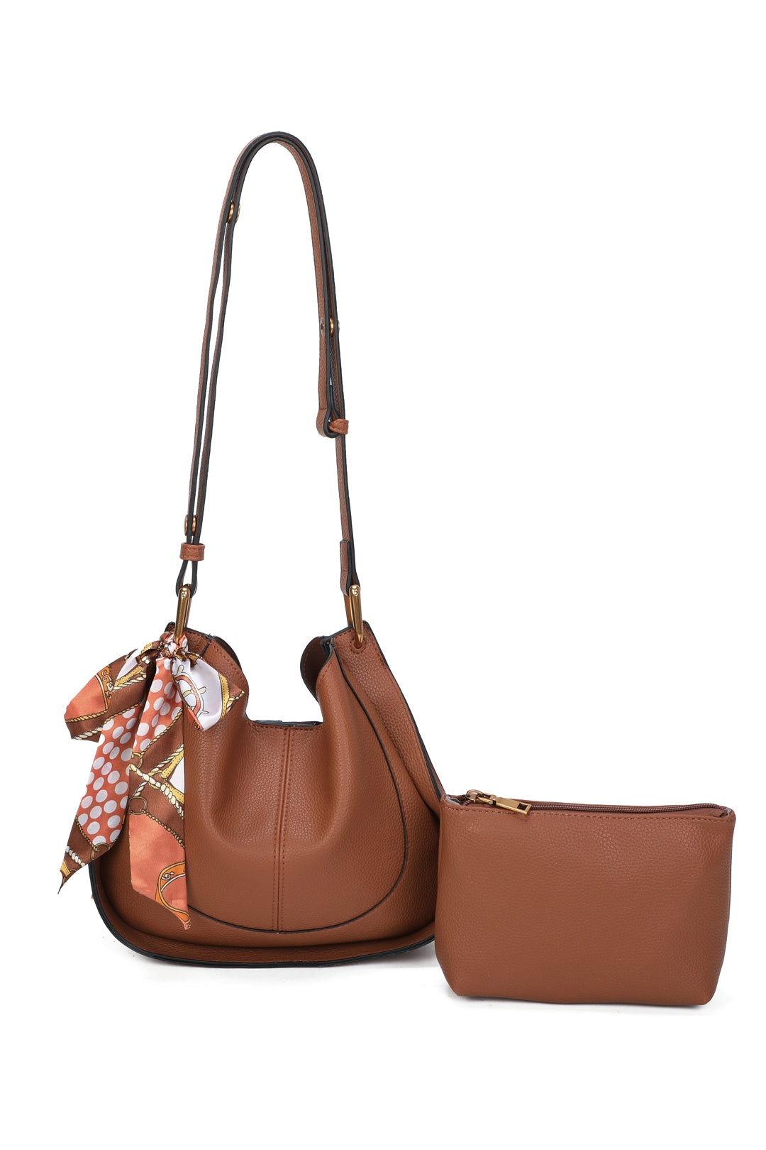 Talyn PU Leather Shoulder Bag With Adjustable Strap And A Small Purse - RB250955