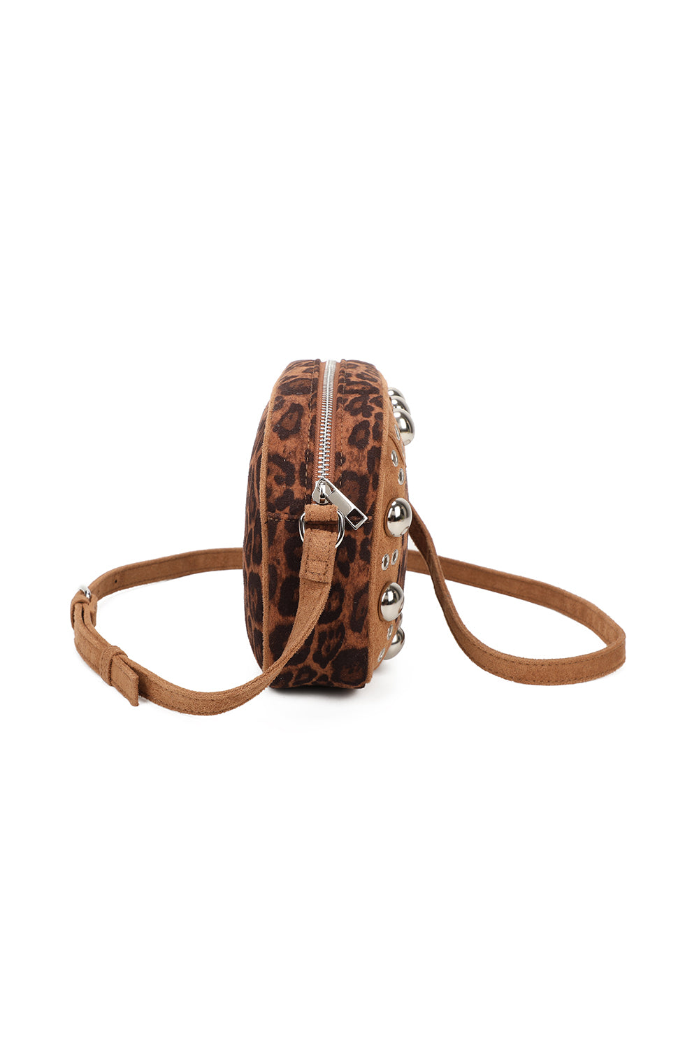 Leopard Patterned Luxe Soft Suede Leather Crossbody Bag - RJ250477