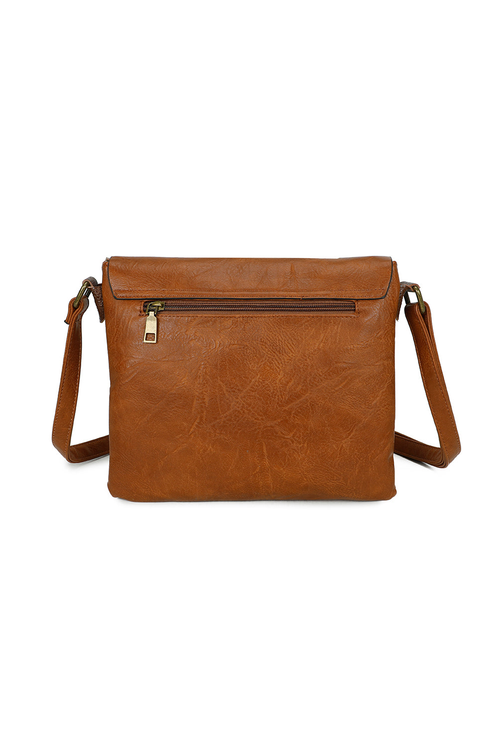 Sienna PU Leather Dual Compartment Crossbody Messenger Bag - RB241021