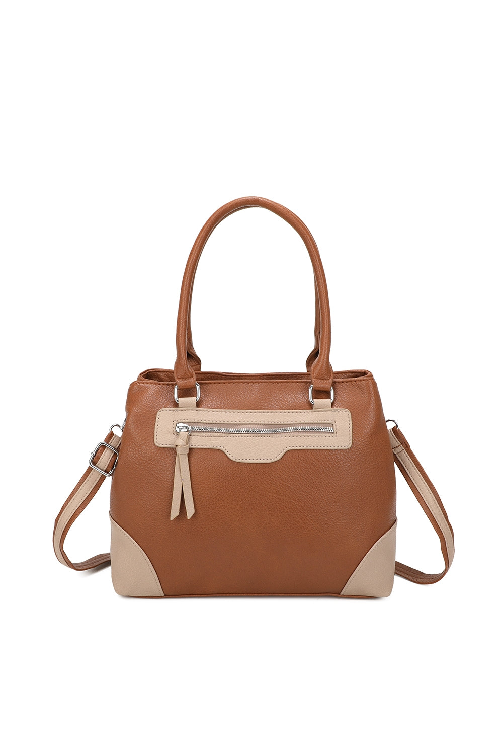 Olivette PU Leather 2 Compartments Multi Pocket Practical Hobo Bag - RW250559