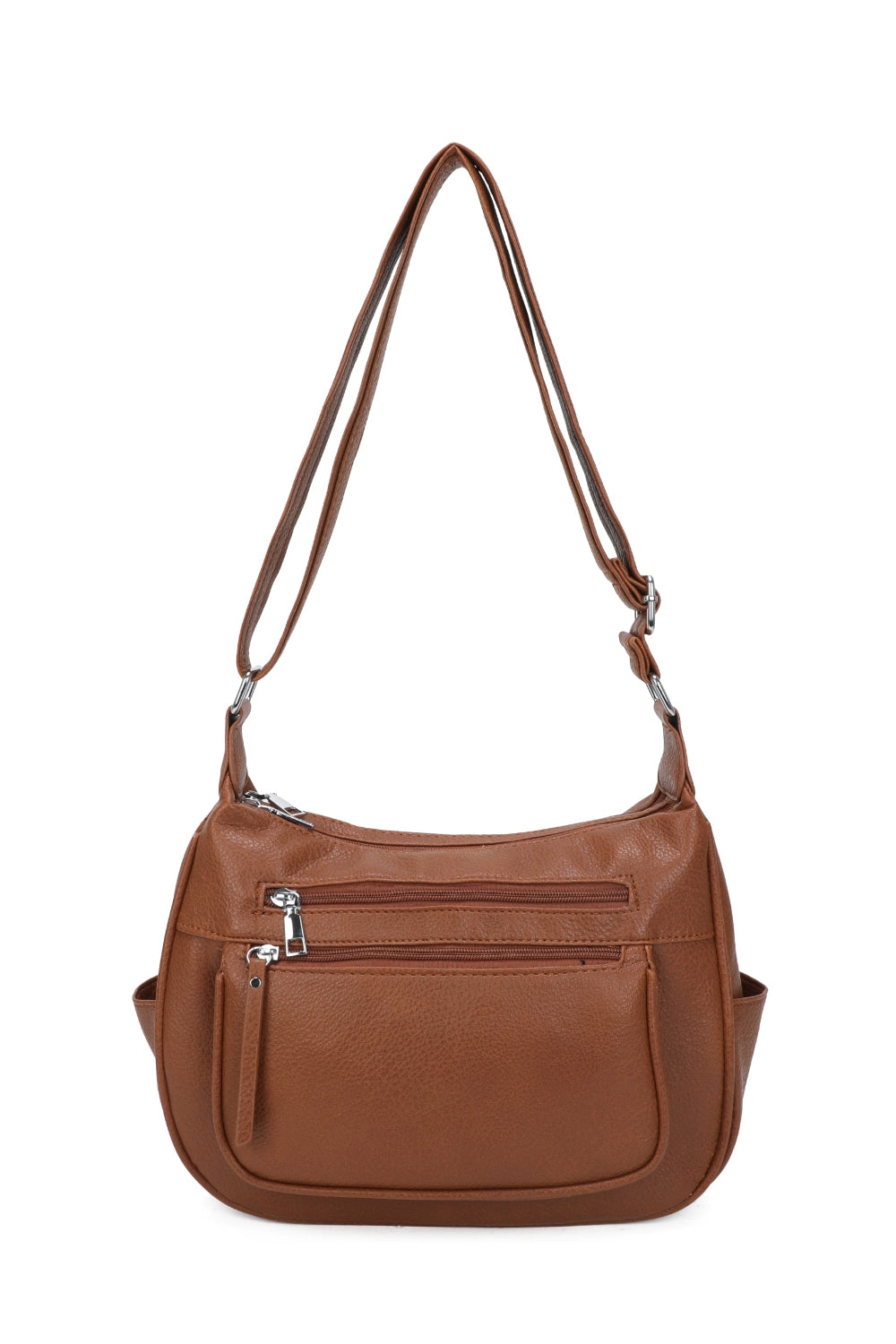 Orrin Strap Adjustable PU Leather Multi Pocket Practical Crossbody Bag - RW25058