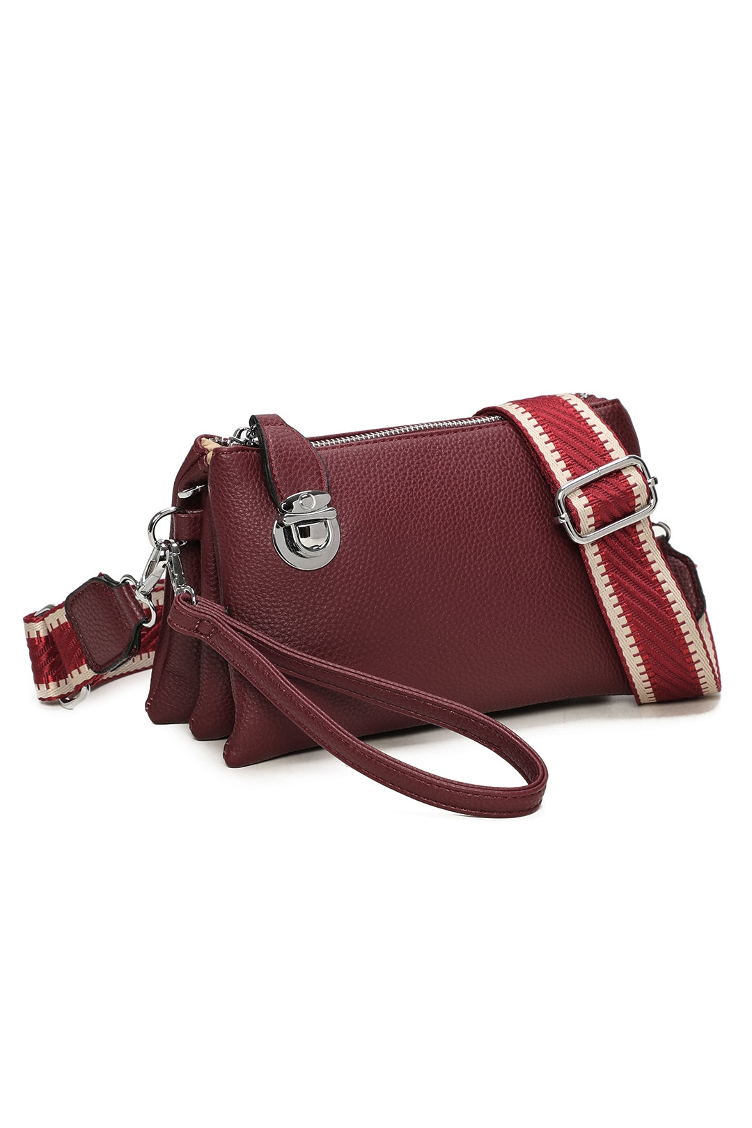 Lunaris Triple Compartment Crossbody Bag With A Fixed Lock - RM250612