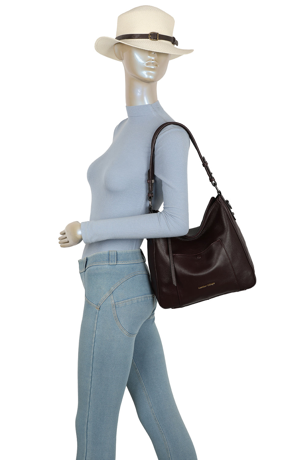 Marwyn Real Leather Hobo Shoulder Bag - VL2501