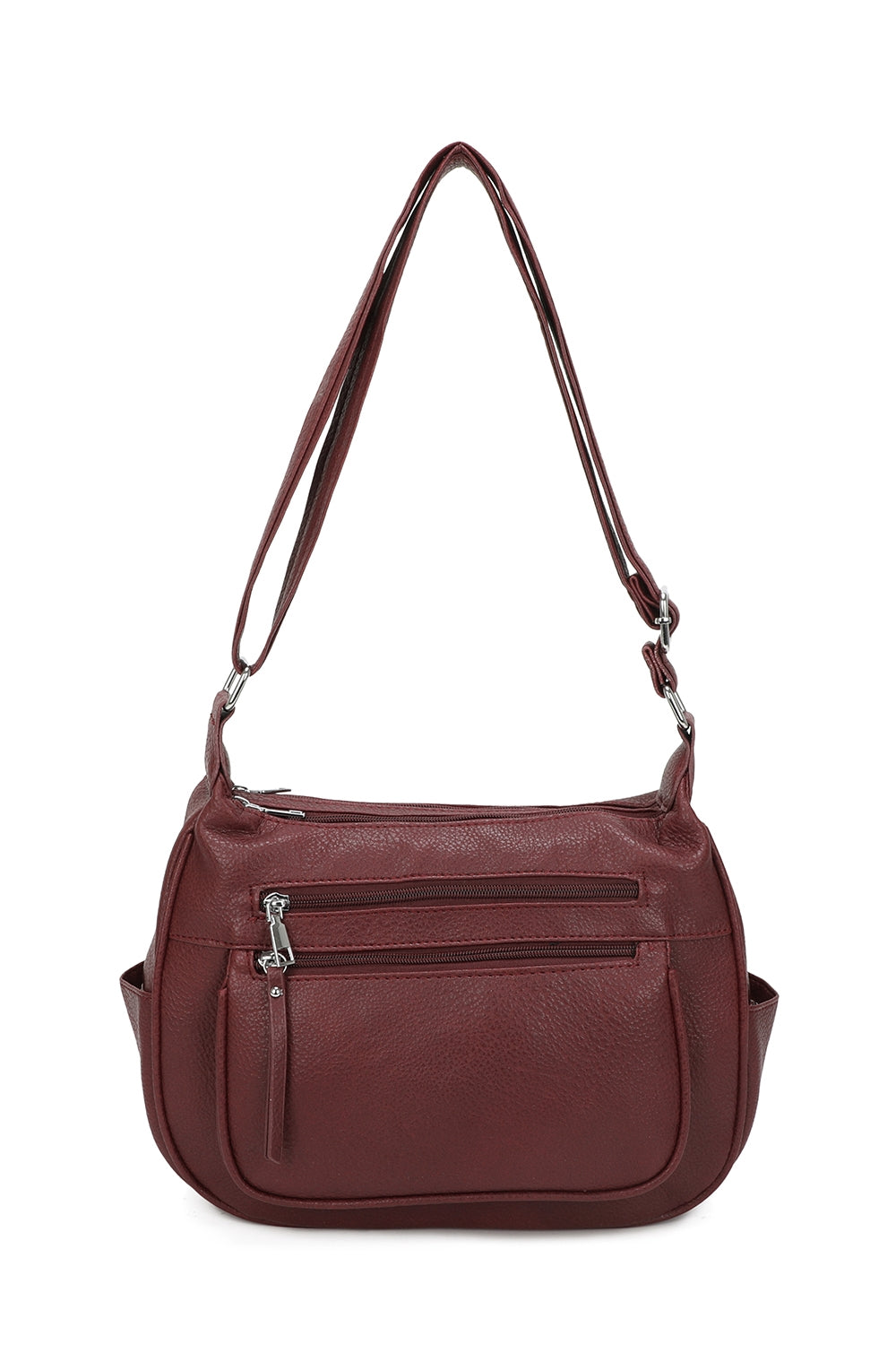 Orrin Strap Adjustable PU Leather Multi Pocket Practical Crossbody Bag - RW25058
