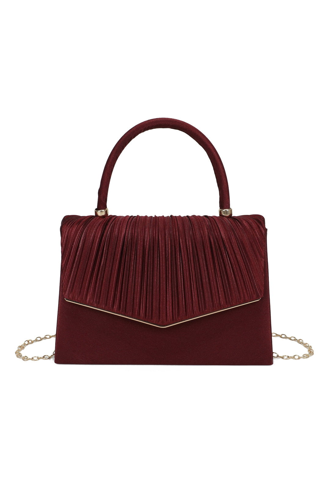 Atelier Pleated Satin Top Handle Clutch Bag - RZ2513
