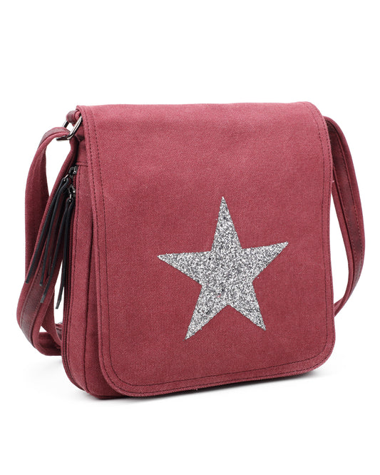 Star Flap Medium Size Crossbody Messenger Bag