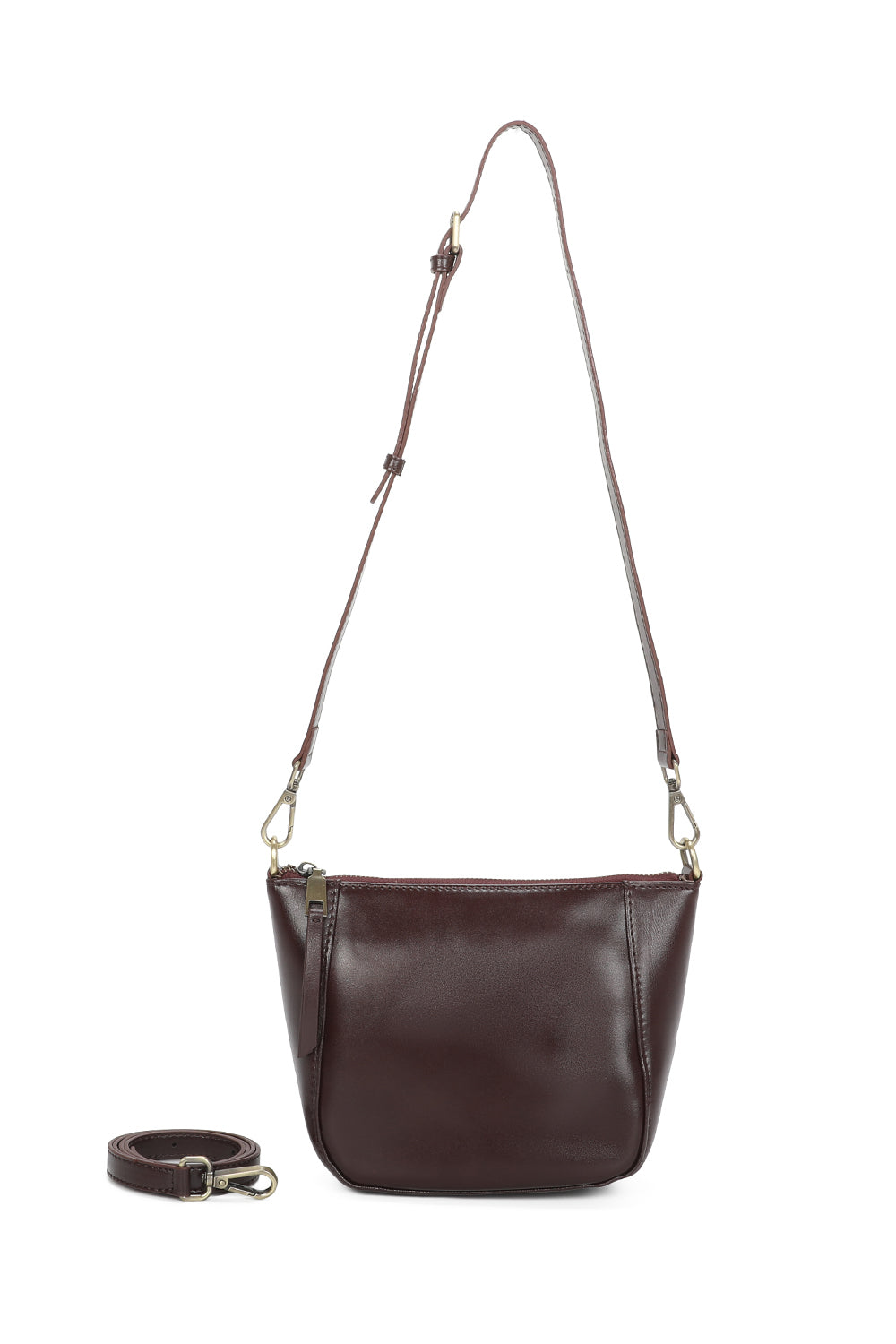 Carrera Minimalist Leather Crossbody Shoulder Bag