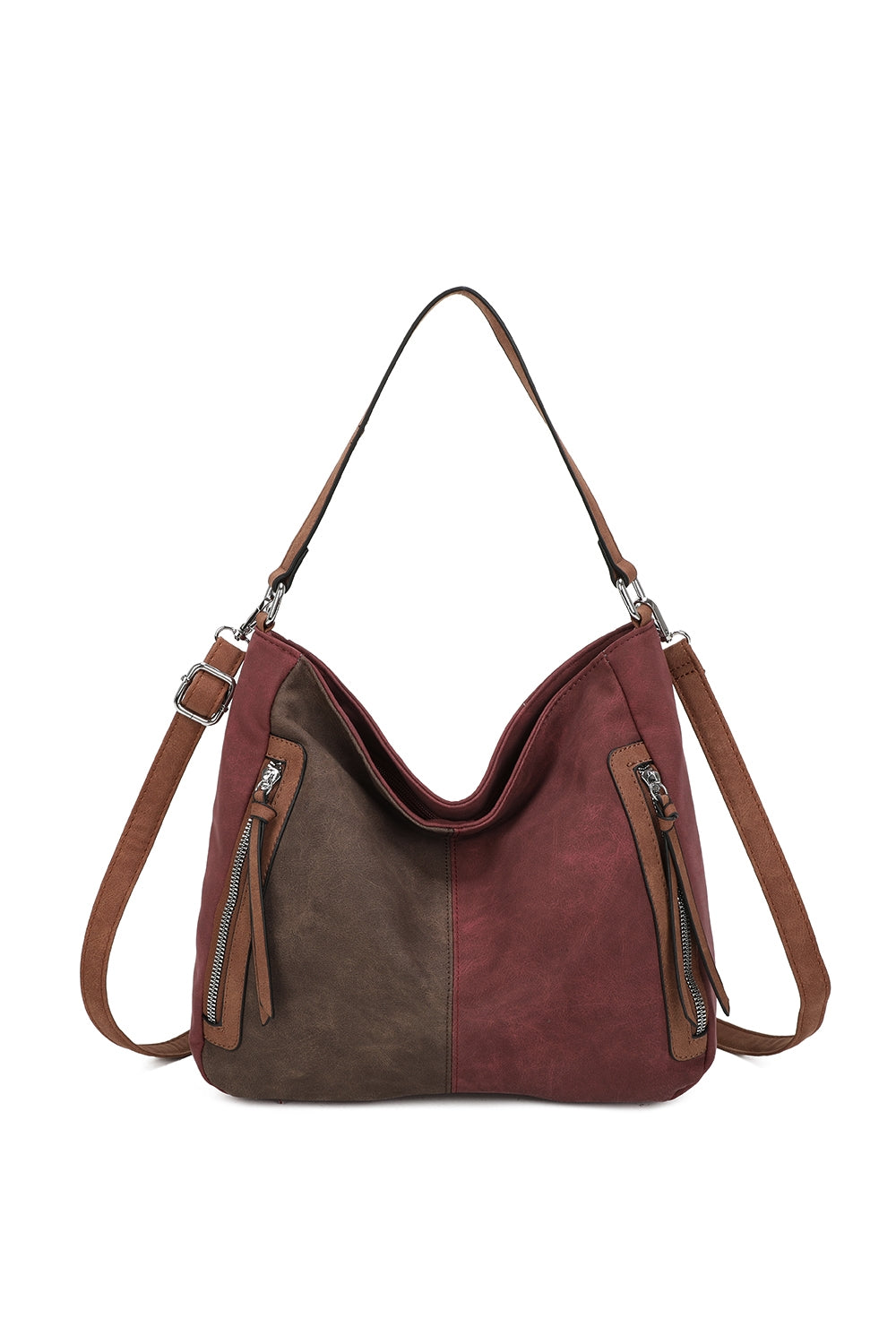 Solstice Suede PU Leather Multi-Color Shoulder Bag - RB250461