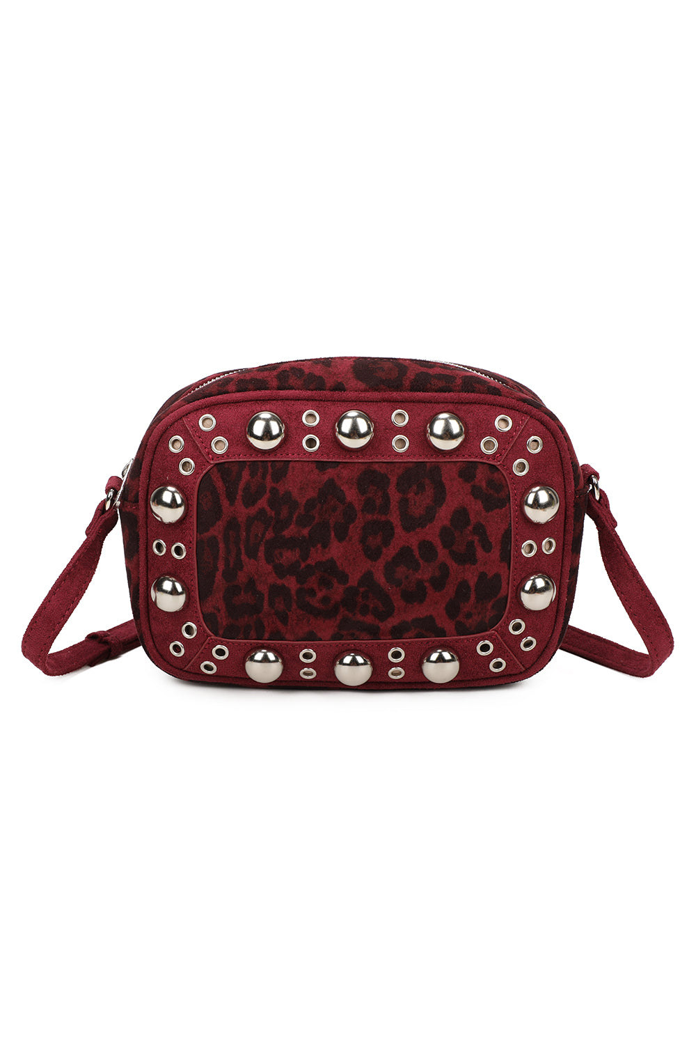 Leopard Patterned Luxe Soft Suede Leather Crossbody Bag - RJ250477