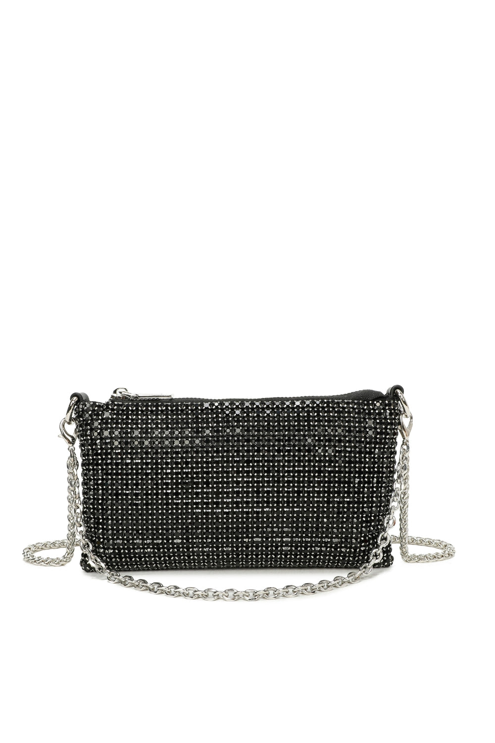 Miga Diamond Embellished Evening Chain Clutch Bag