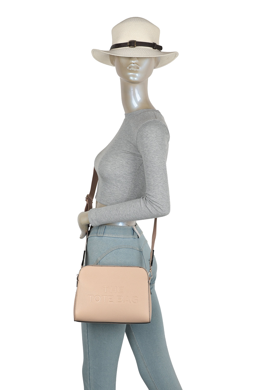 Verity Three Zipped Sections Triple Compartments Crossbody Tote Bag - RM230417