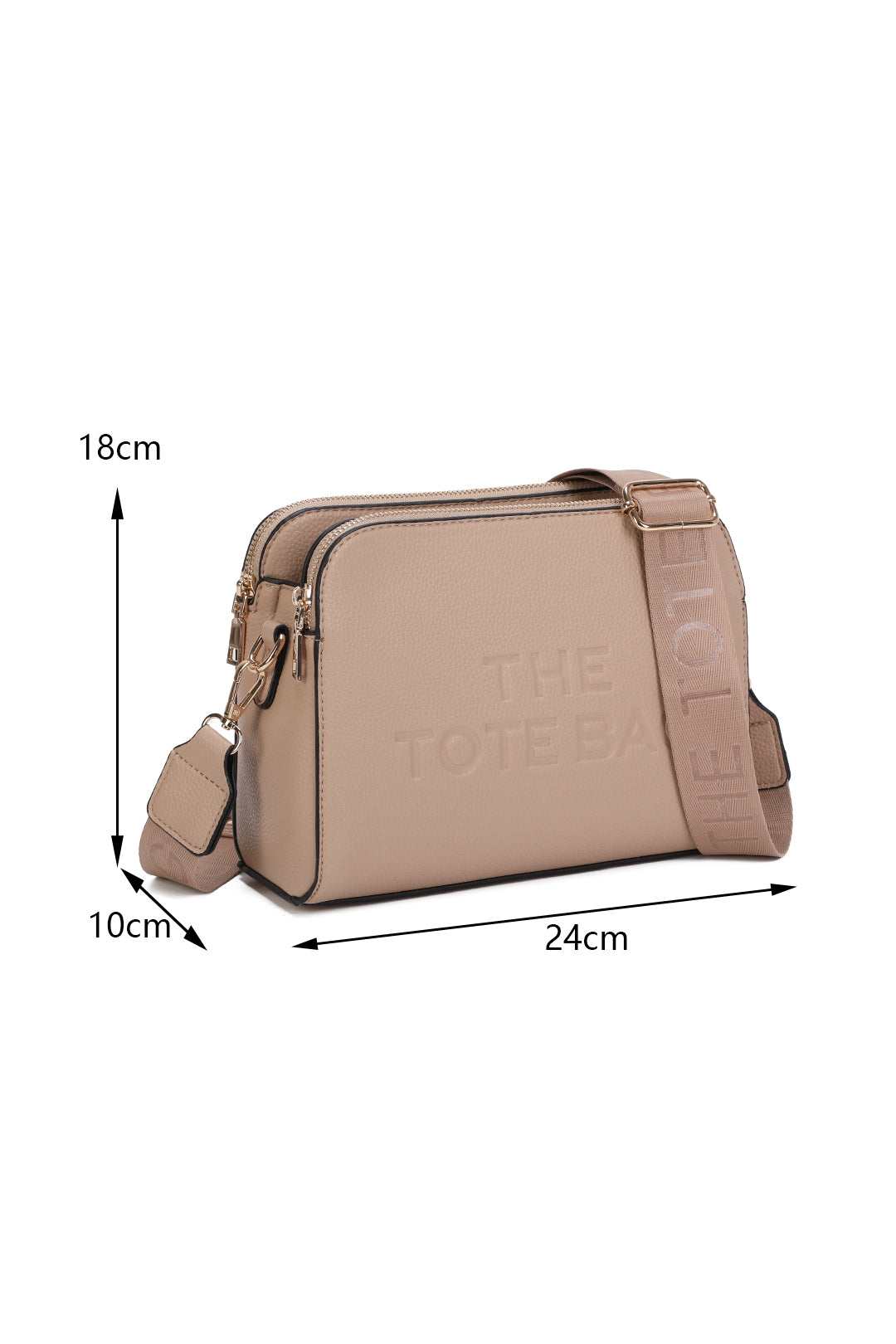 Verity Three Zipped Sections Triple Compartments Crossbody Tote Bag - RM230417