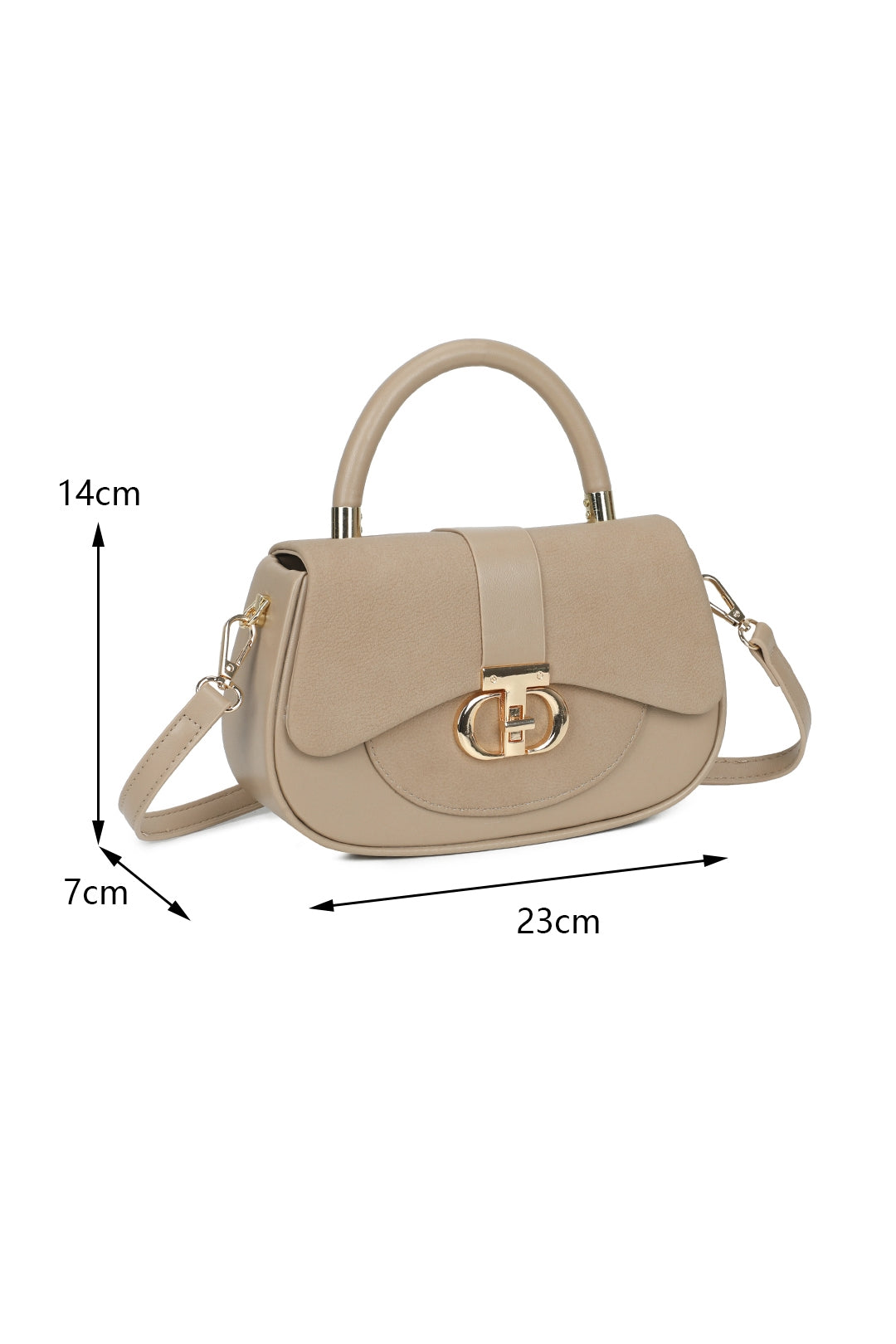 Opaline PU Leather Top Handle Crossbody Bag - RY260538