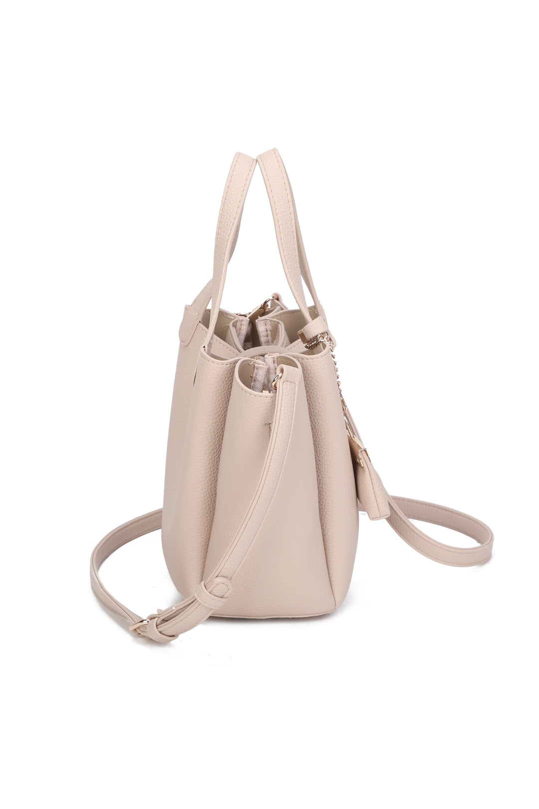 Cyrisse PU Leather Bucket Bag With A Mini Bag Charm - RG51003