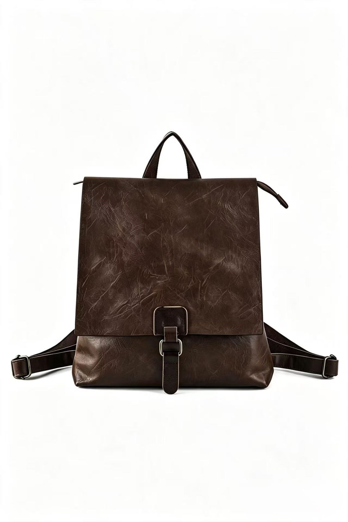 Gino PU Leather Convertible Backpack Crossbody Bag with Real Leather Magnetic Fastening - RX260521