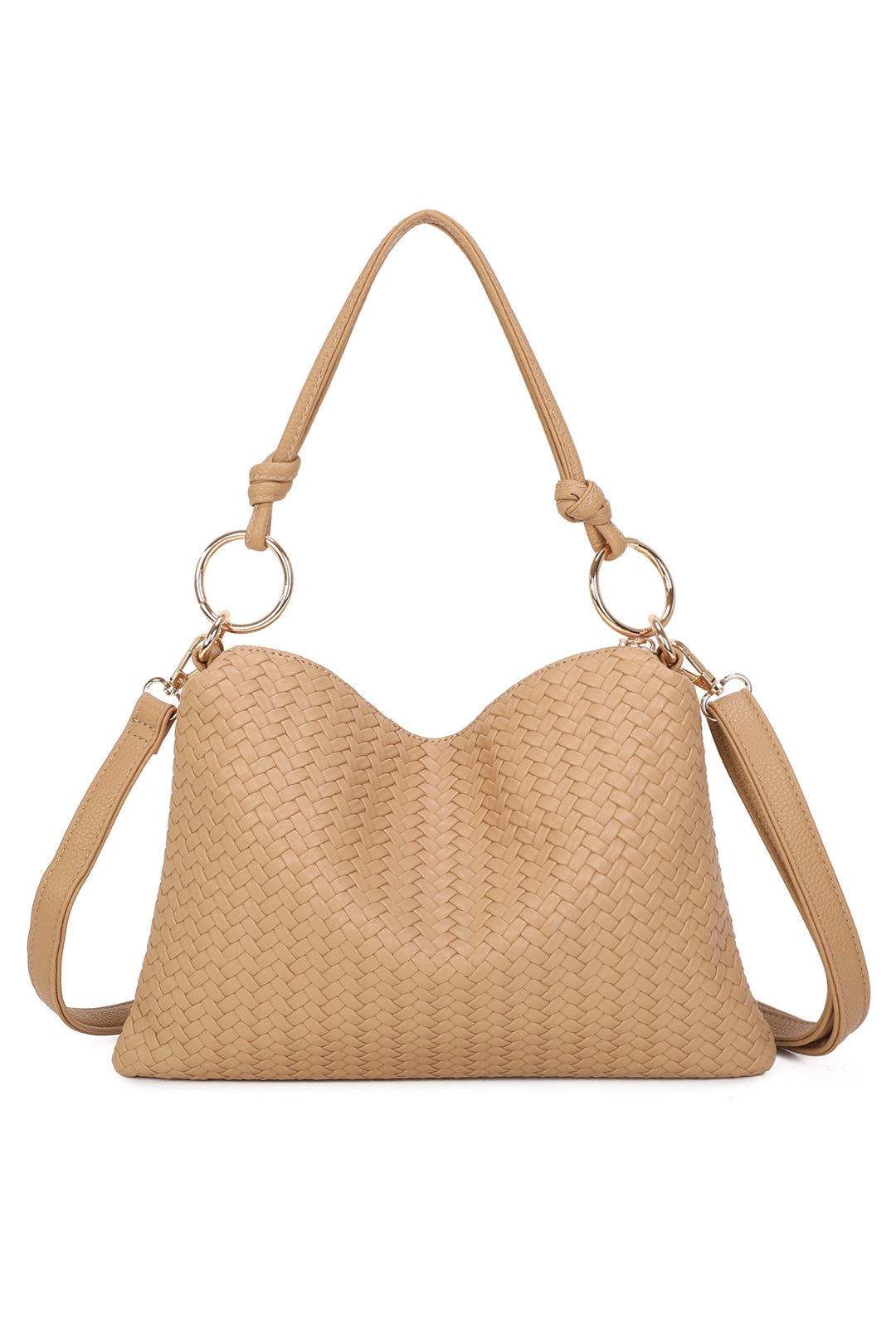 Paloma PU Woven Pleated Shoulder Crossbody Bag - RB260512