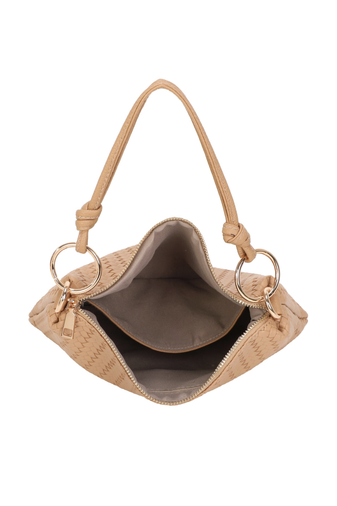 Paloma PU Woven Pleated Shoulder Crossbody Bag - RB260512