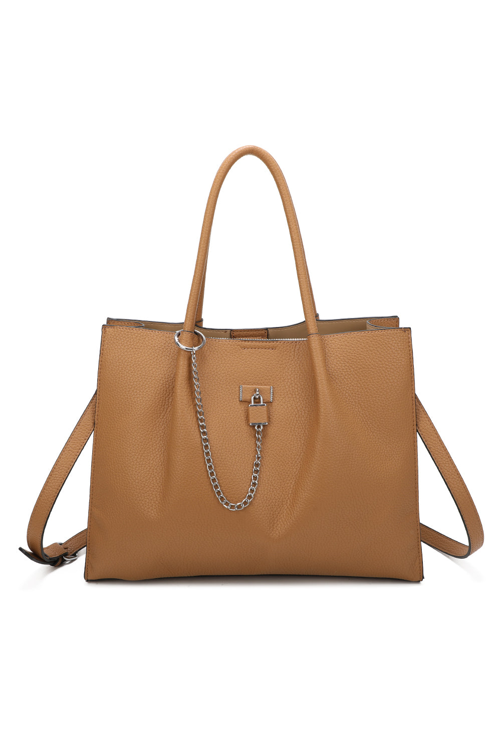 Oversize Triple Compartment C-shaped lock Tote Bag - RB241033