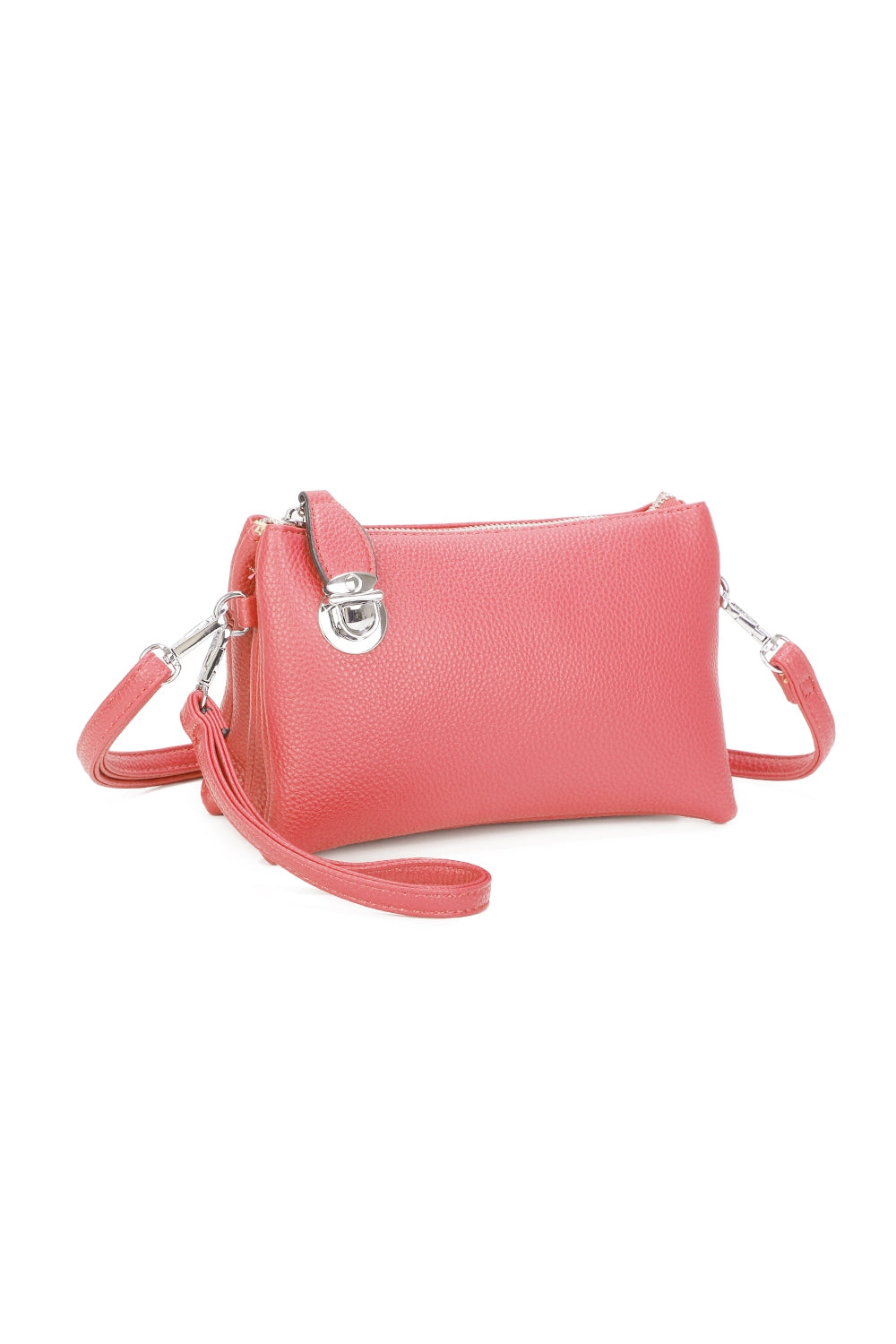 Elara PU Leather Triple Compartment Crossbody Bag With Fixed Lock - RM250611