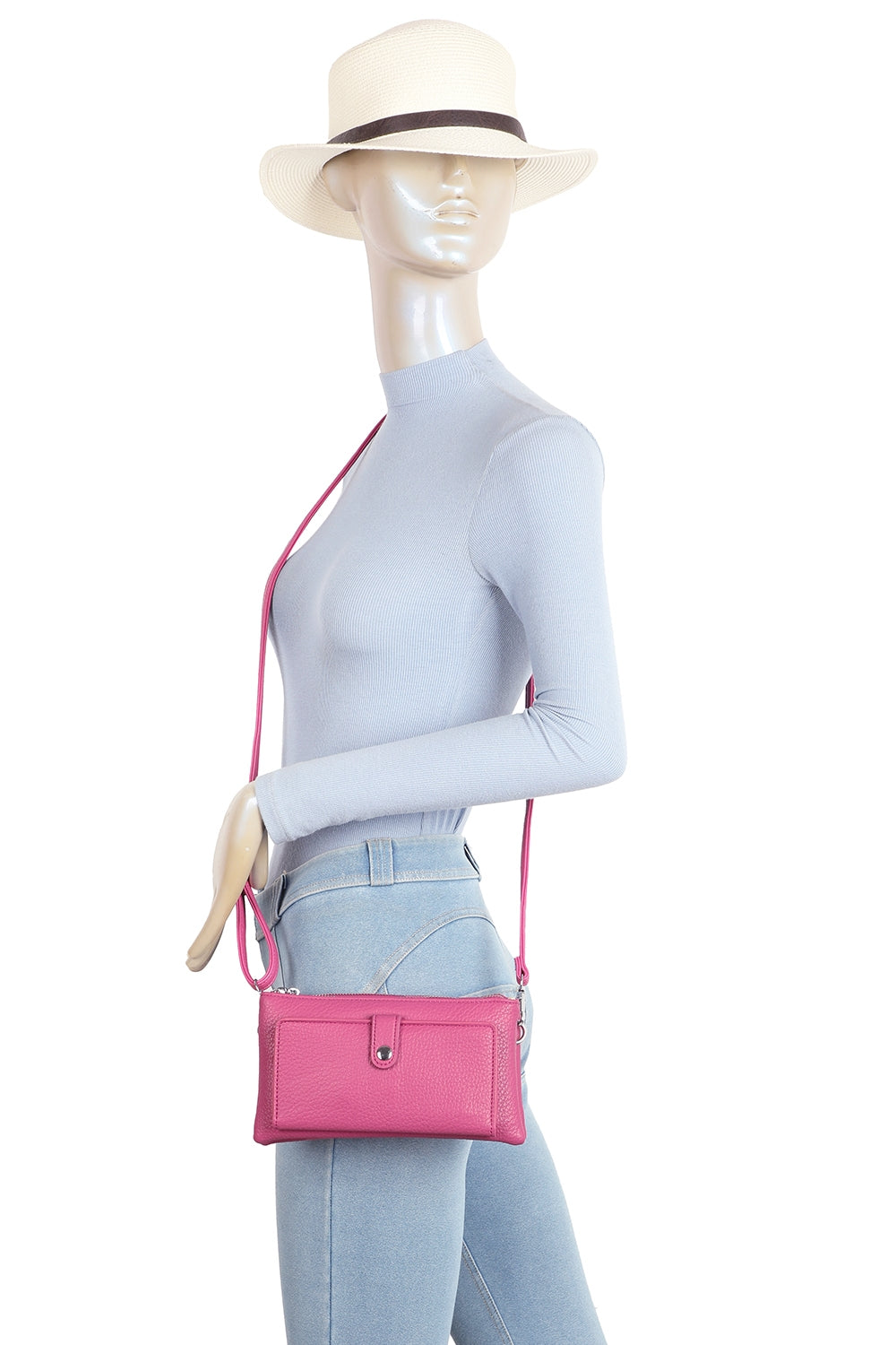 Evia PU Leather Double Compartment Crossbody Wallet Bag - RM250501