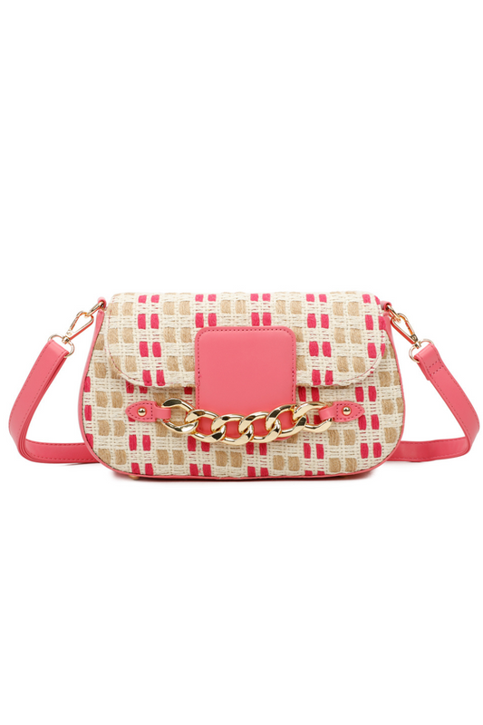 Praia Woven Finish Shoulder Bag