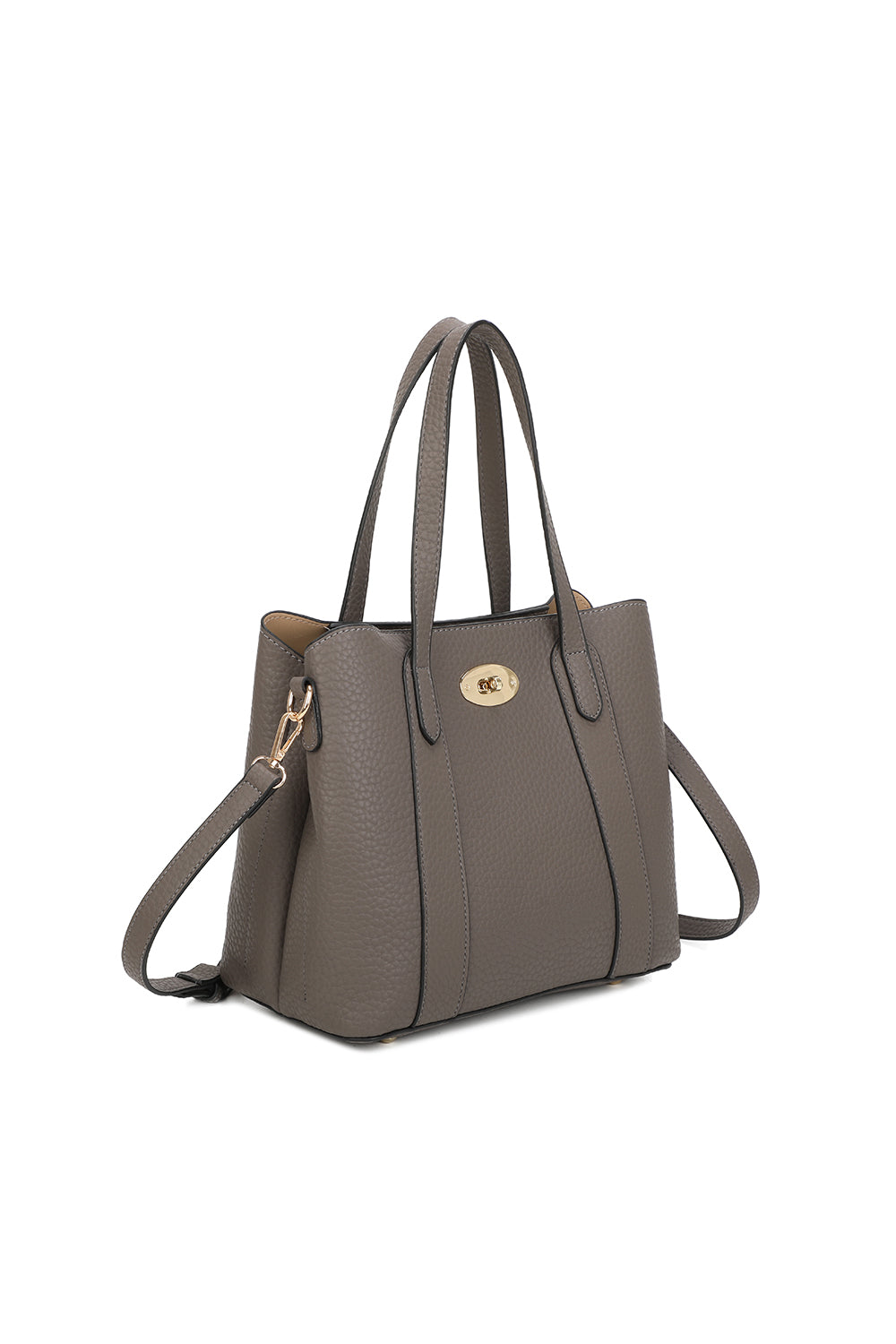 Evoline PU Leather Top Handle HandBag With Extra Removable Strap - RB250469