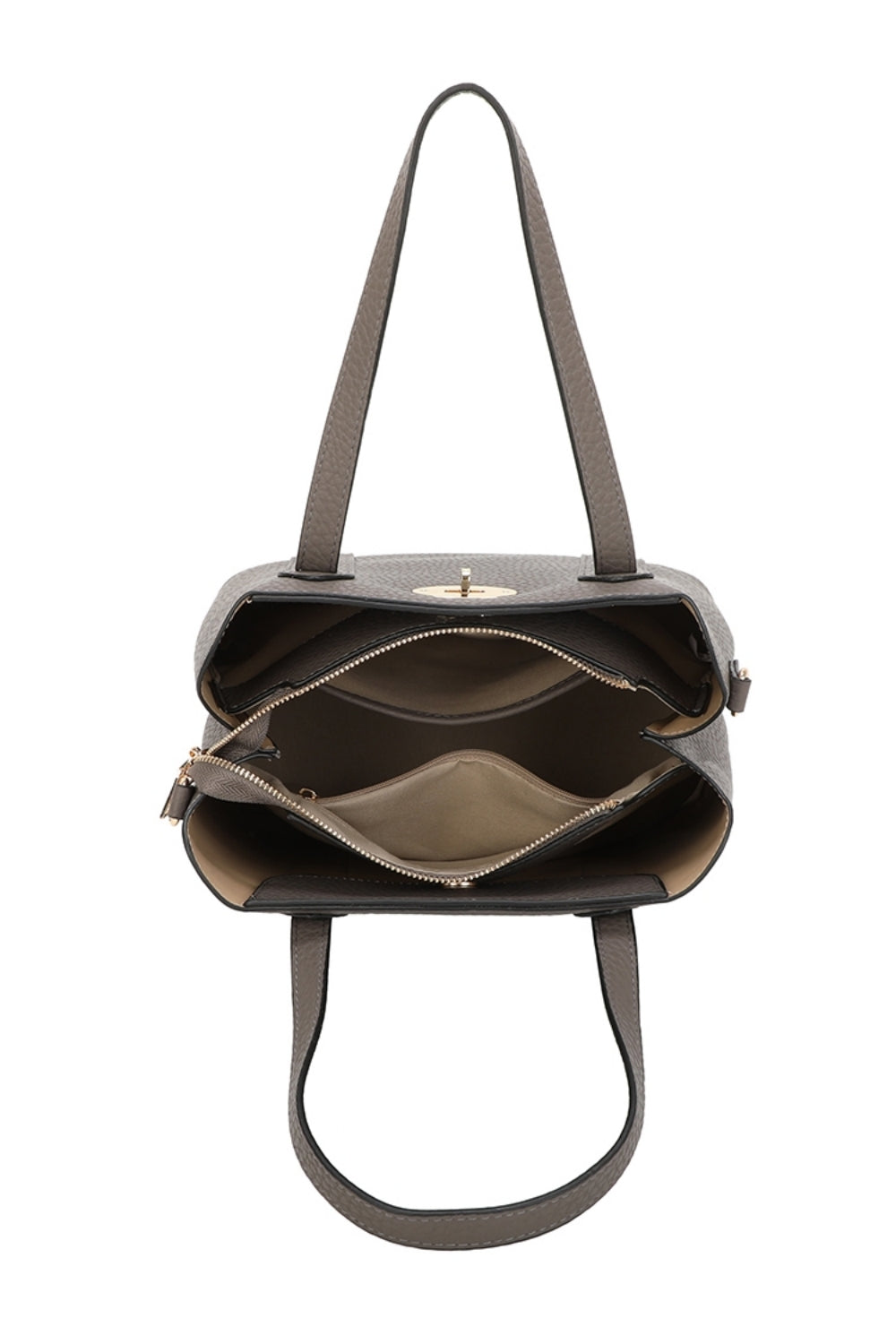 Evoline PU Leather Top Handle HandBag With Extra Removable Strap - RB250469