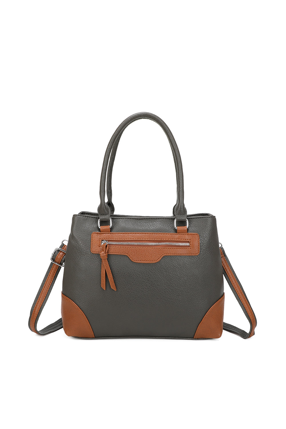 Olivette PU Leather 2 Compartments Multi Pocket Practical Hobo Bag - RW250559