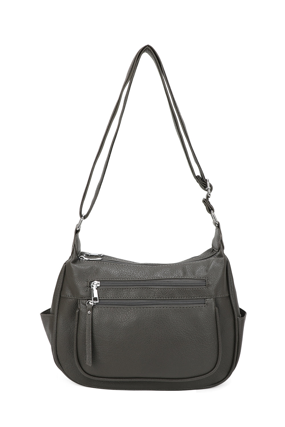 Orrin Strap Adjustable PU Leather Multi Pocket Practical Crossbody Bag - RW25058