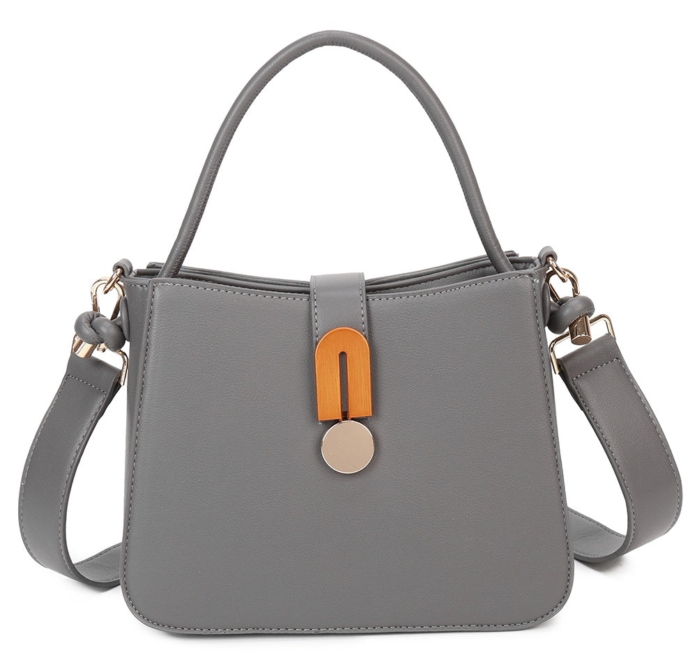 Thurman Triple Compartments PU Leather Shoulder Crossbody Bag