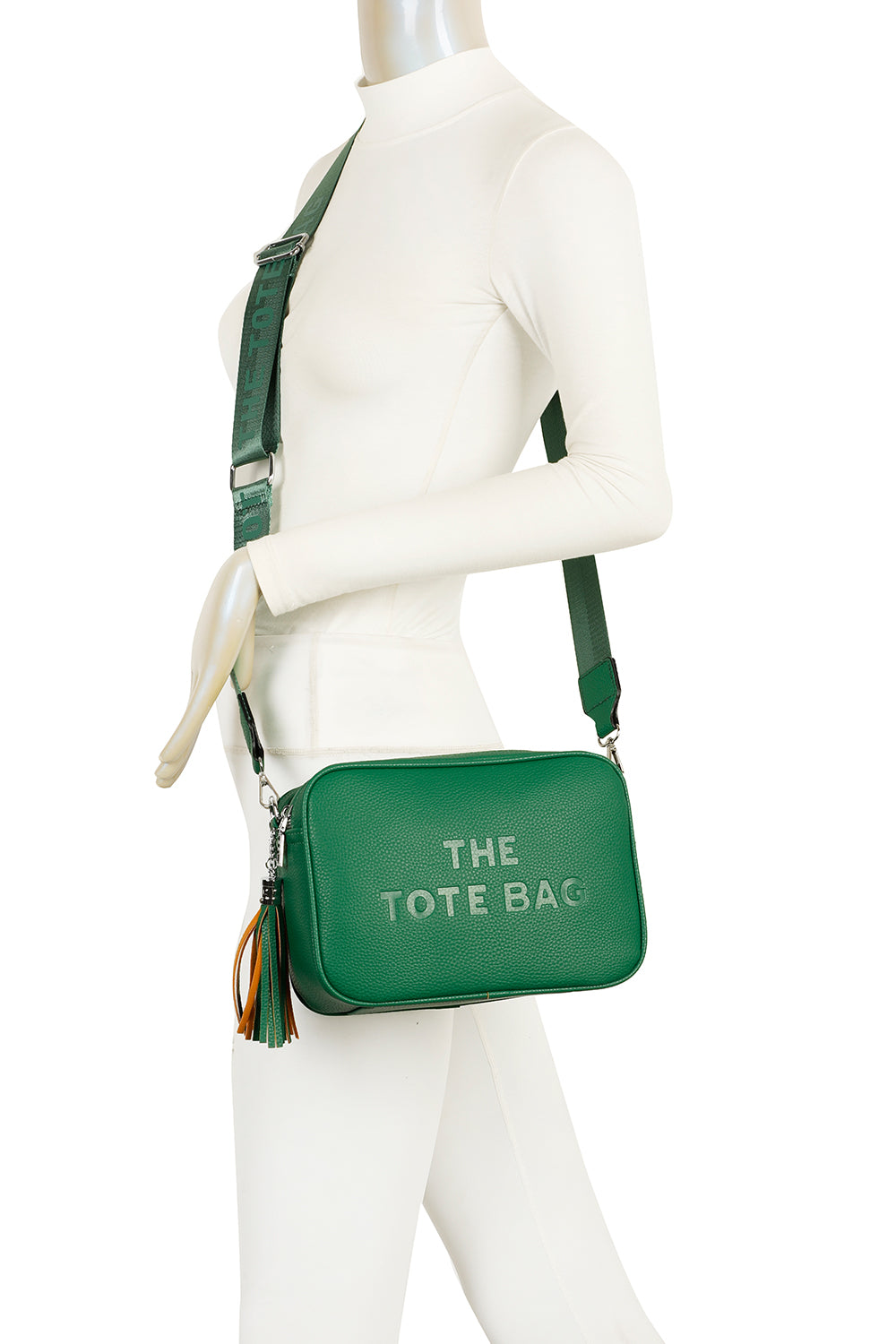 Korrae PU Leather Tassel Strap Crossbody Tote Bag - RB241035