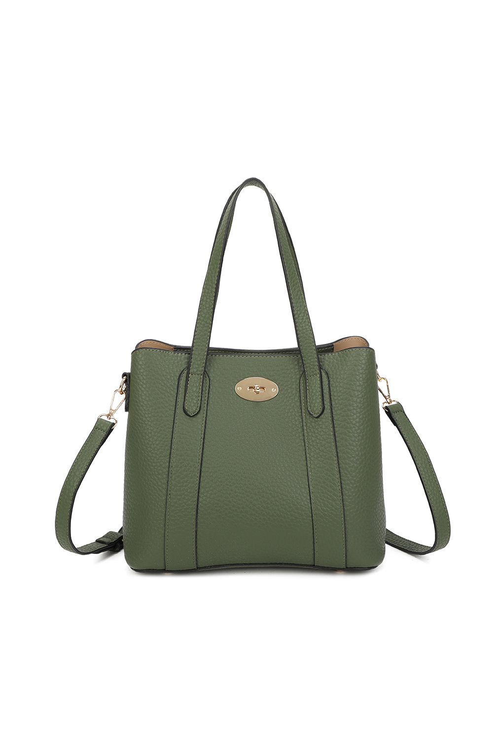 Evoline PU Leather Top Handle HandBag With Extra Removable Strap - RB250469