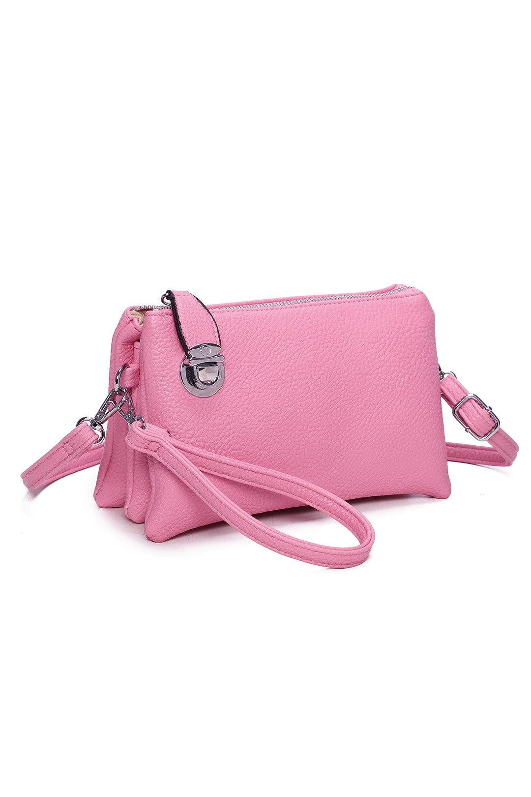 Elara PU Leather Triple Compartment Crossbody Bag With Fixed Lock - RM250611