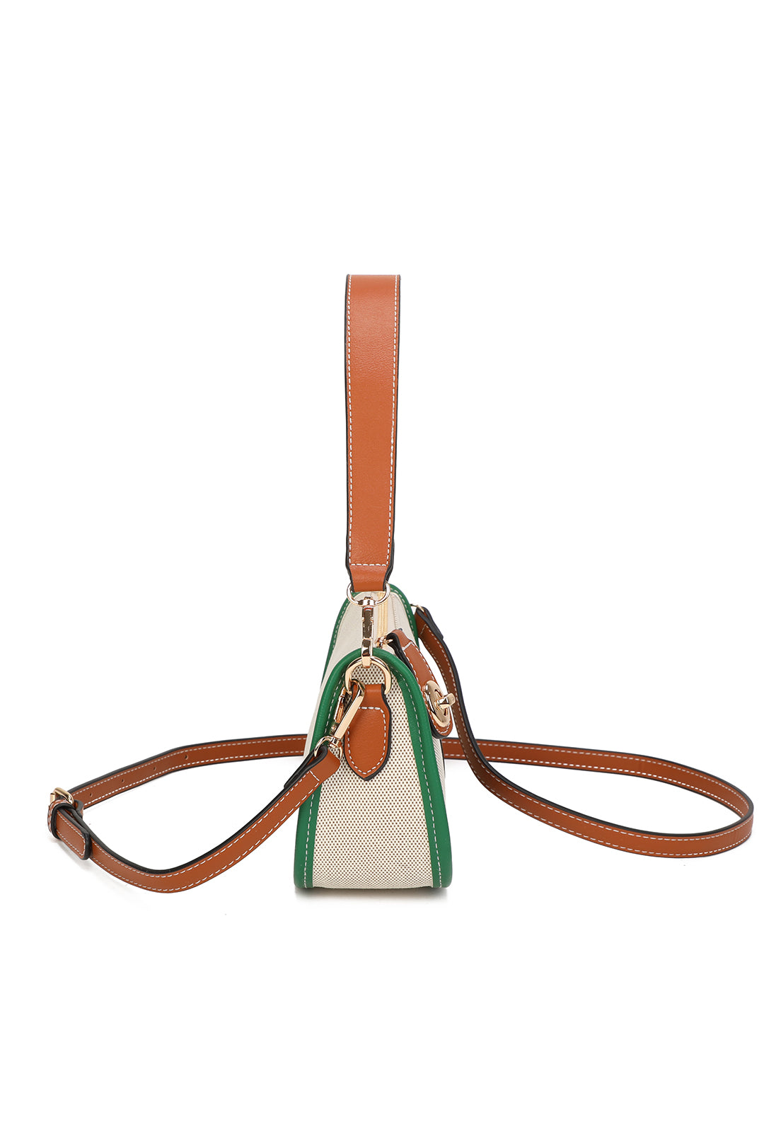 Apiary Bee Badge Canvas PU Leather Top Handle Shoulder Bag - RB250956