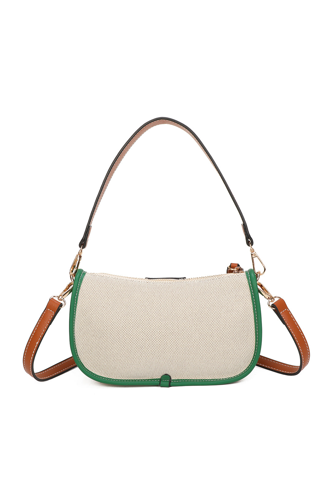 Apiary Bee Badge Canvas PU Leather Top Handle Shoulder Bag - RB250956