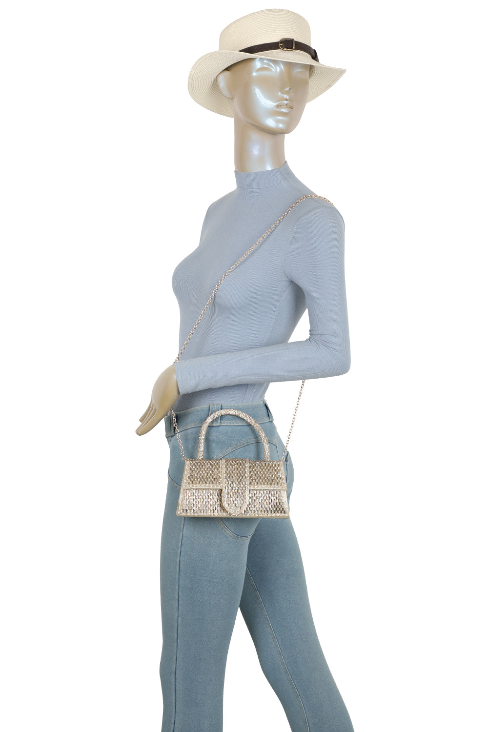 Starlace Top Handle Diamante Clutch Bag - RZ2533
