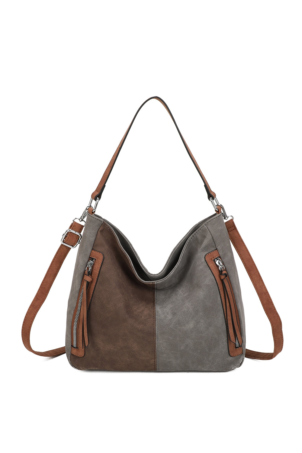 Solstice Suede PU Leather Multi-Color Shoulder Bag - RB250461