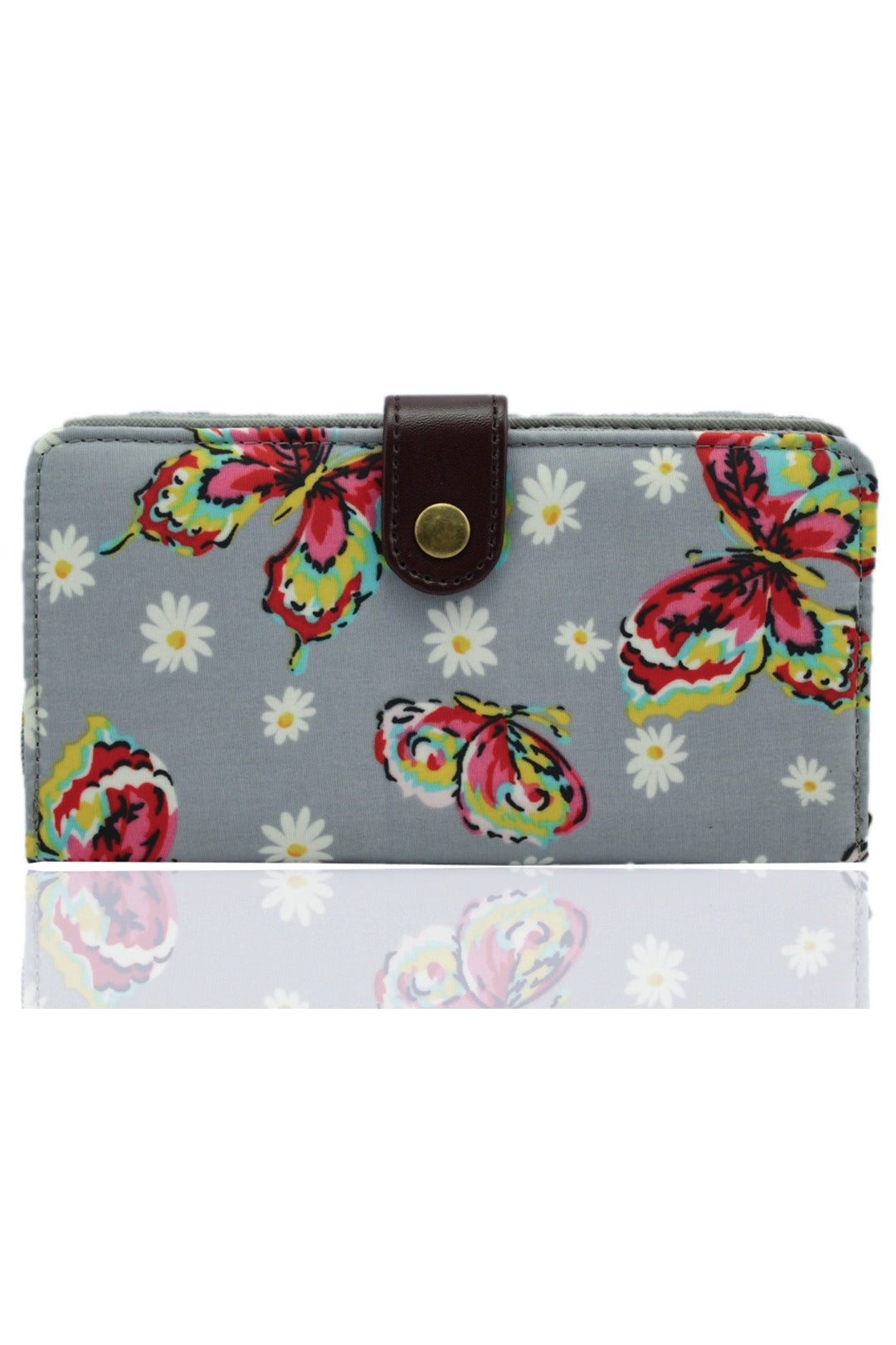 Daisy Butterfly Floral Waterproof Long Purse - K2 - DB