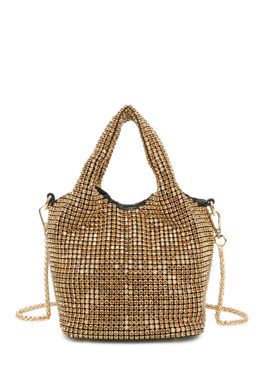 Dalu Diamond Embellished Bucket Evening Bag